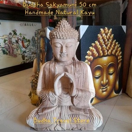 Patung Buddha Sakyamuni Kayu Amitofo Rupang Buddha Amitabha 2