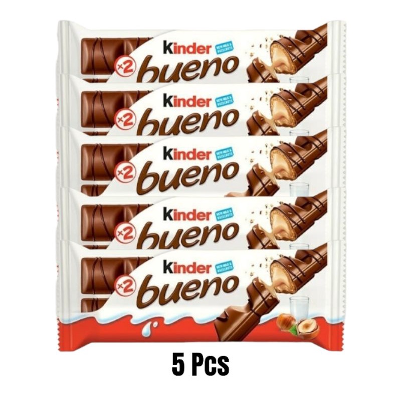 

Kinder Bueno 5 × 43 gr ( isi 5 pcs ) | coklat Halal