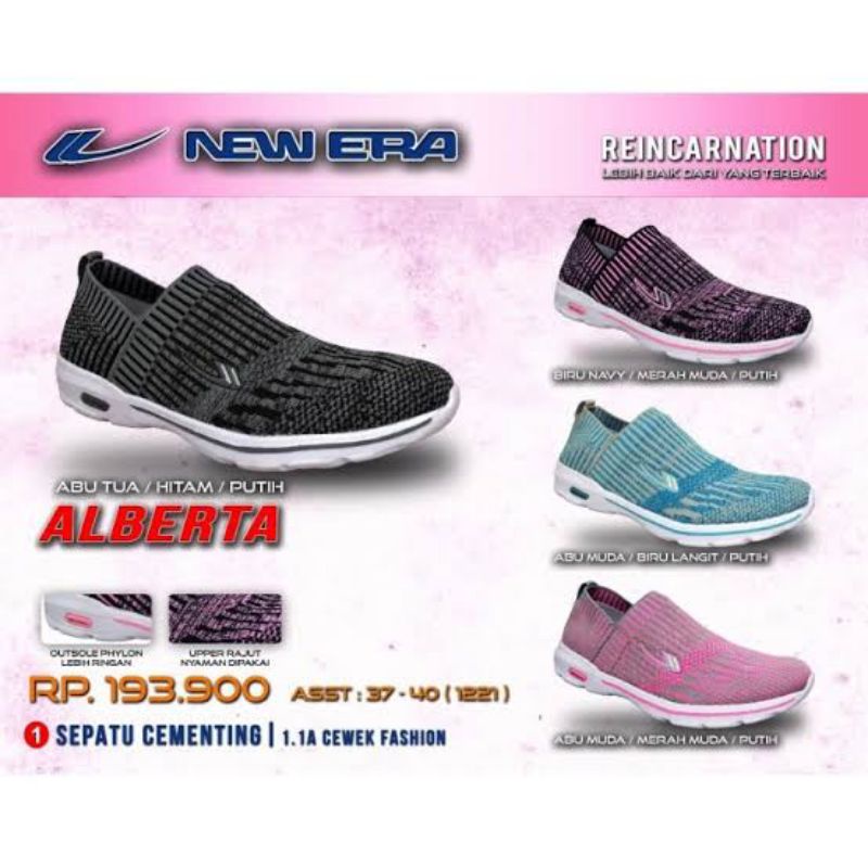 SEPATU NEW ERA ALBERTA - SEPATU SLIP ON WANITA