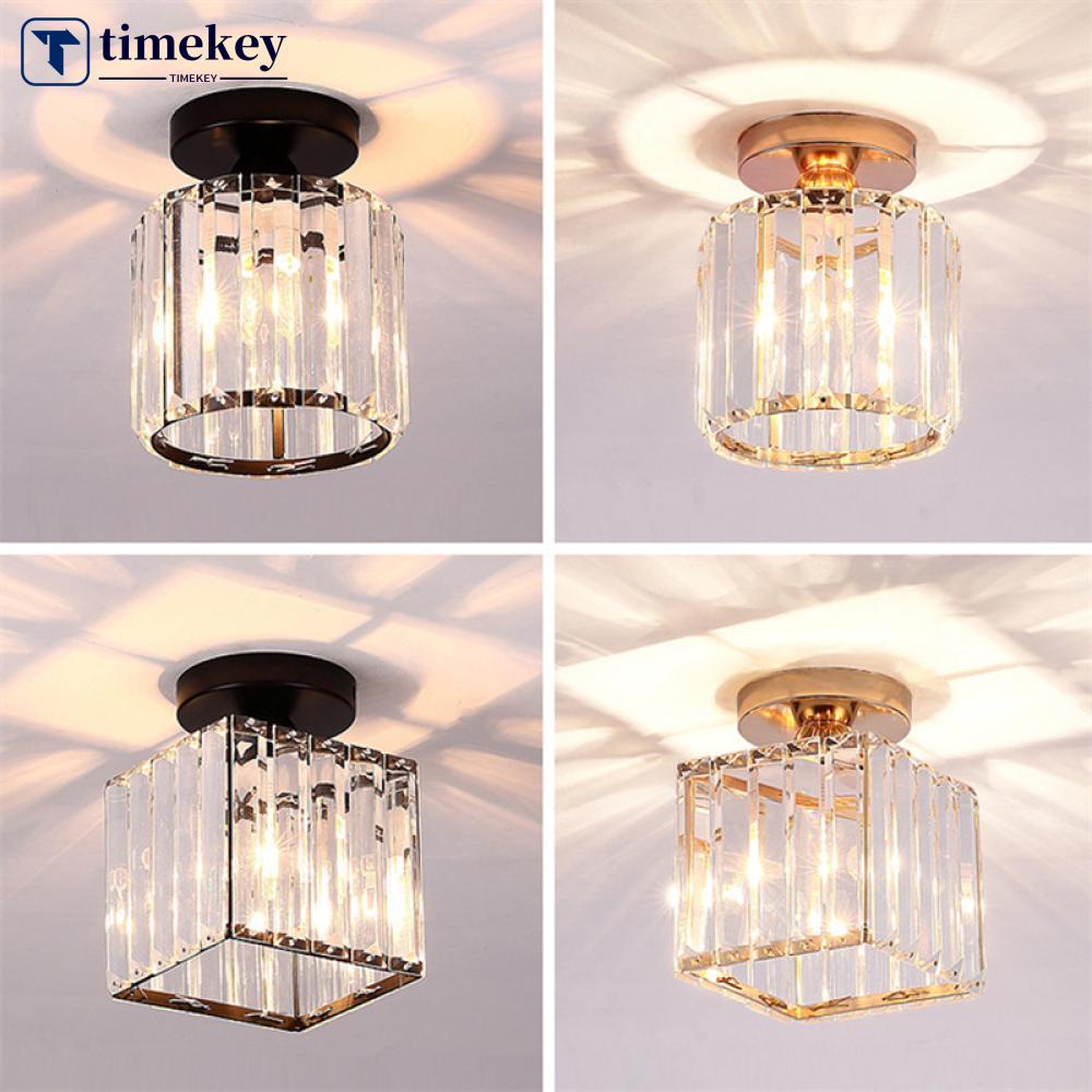 Timekey Kreatif Lampu Langit-Langit Lampu LED Kristal Lampu Langit-Langit Lobi Koridor Lampu Gantung Modern Eropa Dekorasi Rumah Pencahayaan F1I4