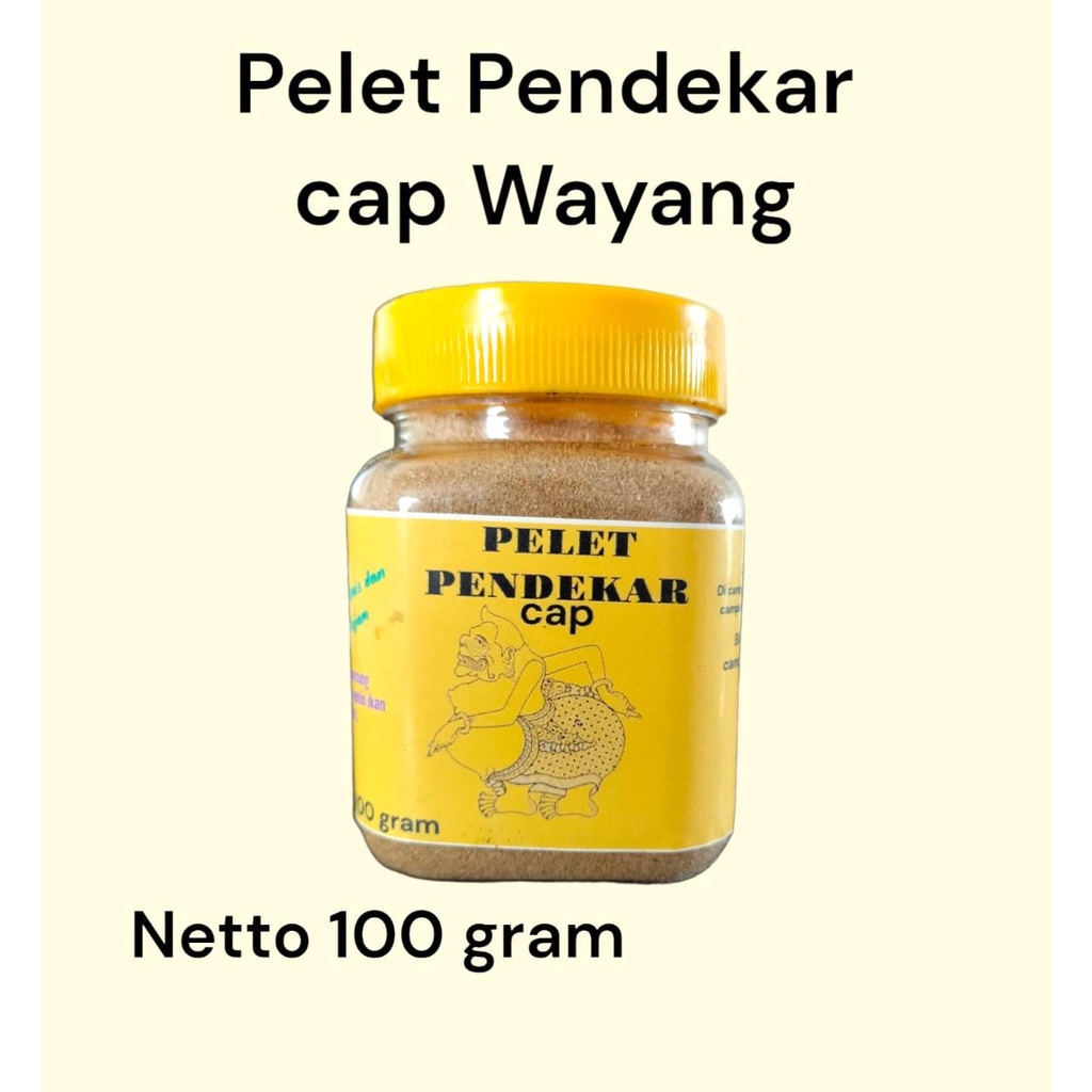 umpan pancing 100 gr pelet pendekar cap wayang umpan ikan &amp; belut jitu