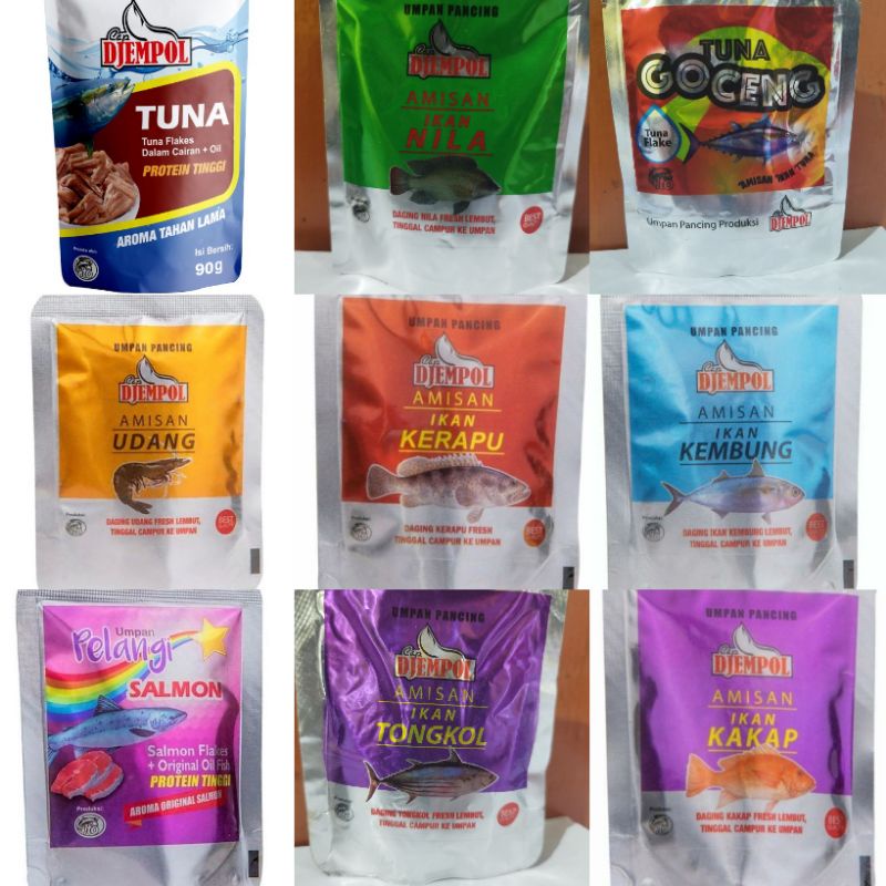 Umpan Pelet Djempol AMISAN Jempol Tuna Goceng Udang Kakap Kembung Salmon Kerapu Nila Tongkol