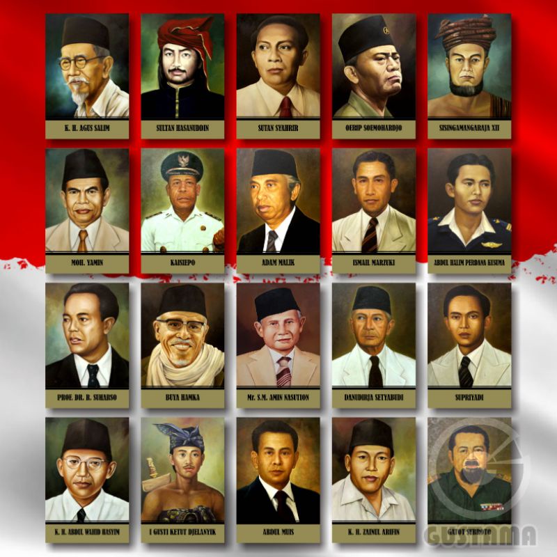 Jual Poster Pahlawan Nasional Foto Pahlawan A4 20x30cm | Shopee Indonesia