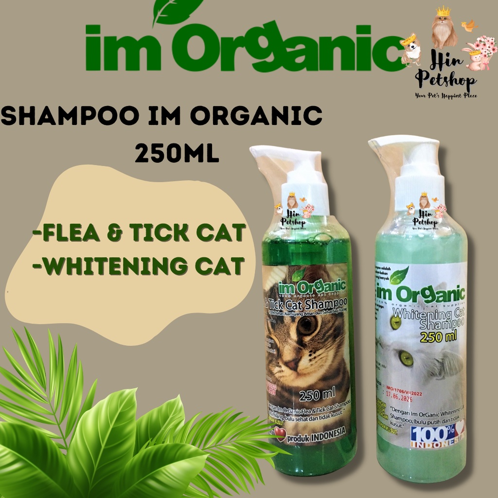 Jual Shampoo IM Organic IMO Whitening Untuk Kucing Berbulu Putih / Flea & Tick Cat Shampo Kutu
