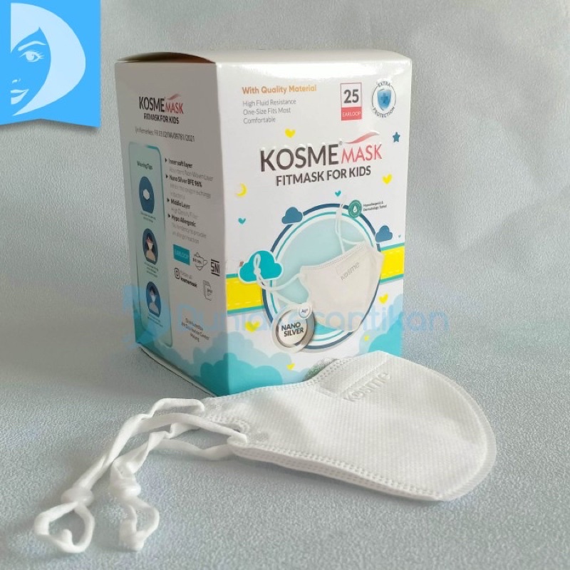 MASKER FITMASK KIDS KOSMEMASK NANO SILVER - KOSME MASK (ECER)