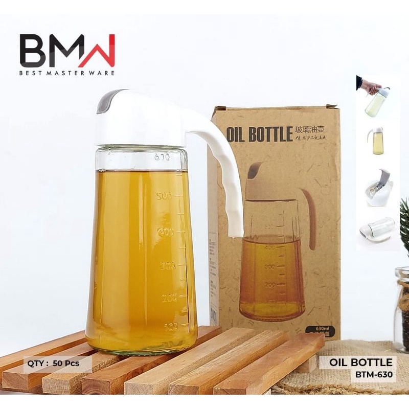 Oil Pot Minyak Botol Kaca 630 ML Tebal / Tempat Minyak Botol  Transparant Murah