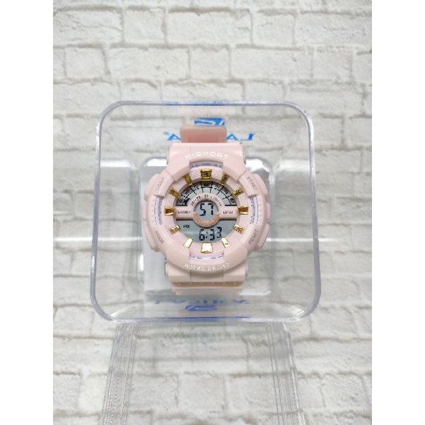 JAM TANGAN LASIKA ORIGINAL K-SPORT WANITA WARNA KUE SOFT LUCU IMUT | JAM DIGITAL MURAH WATER RESIST 