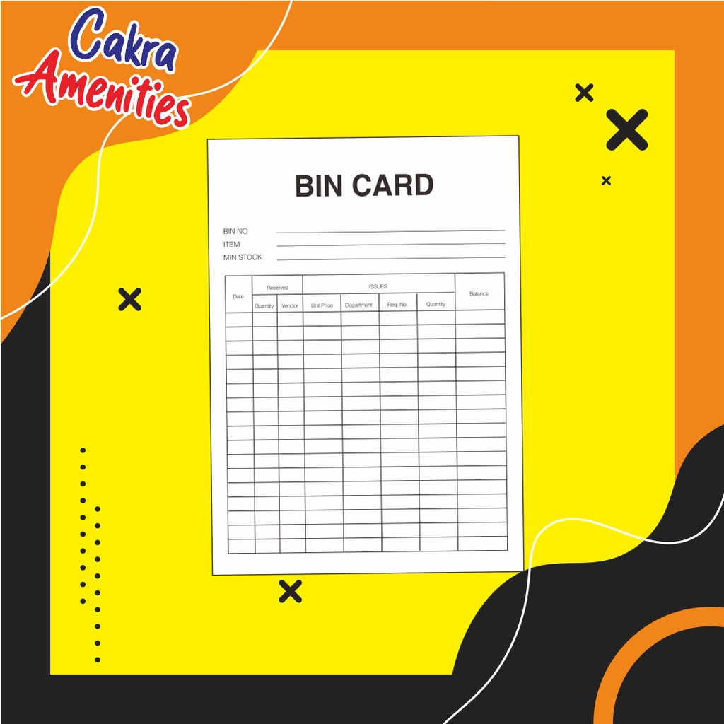 

Bin Card Custom Design Hotel Amenities Convention Stok Gudang (100 Pcs)