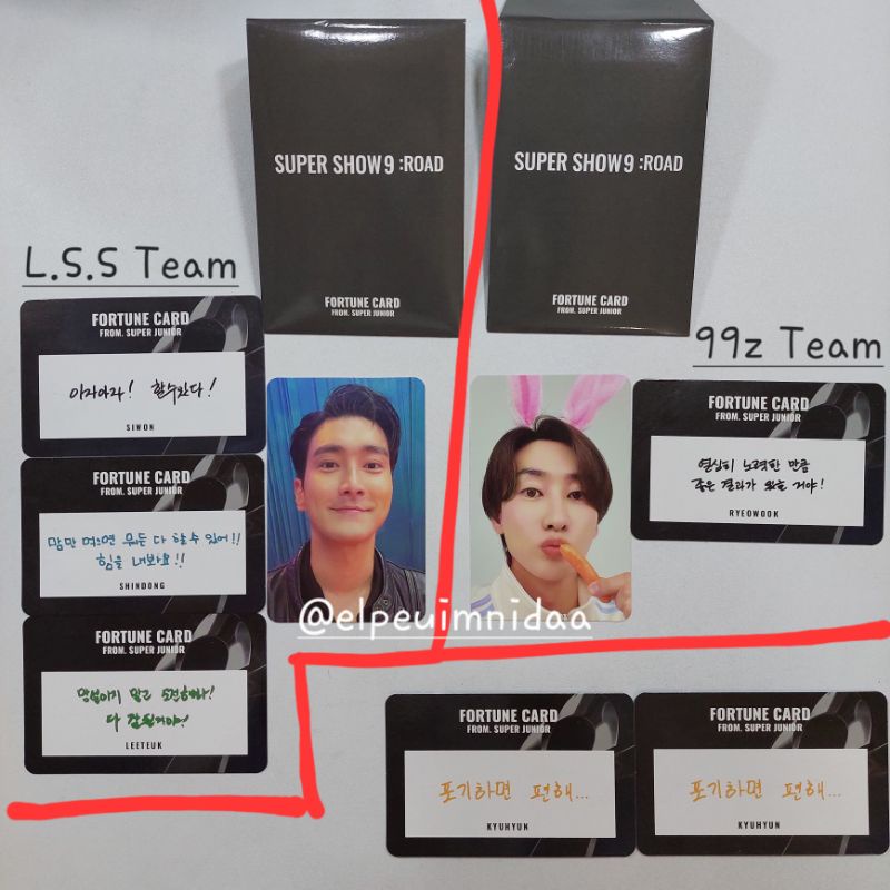 Super Junior SS9 Fortune Card Leeteuk Shindong Eunhyuk Siwon Ryeowook Kyuhyun Photocard PC Album