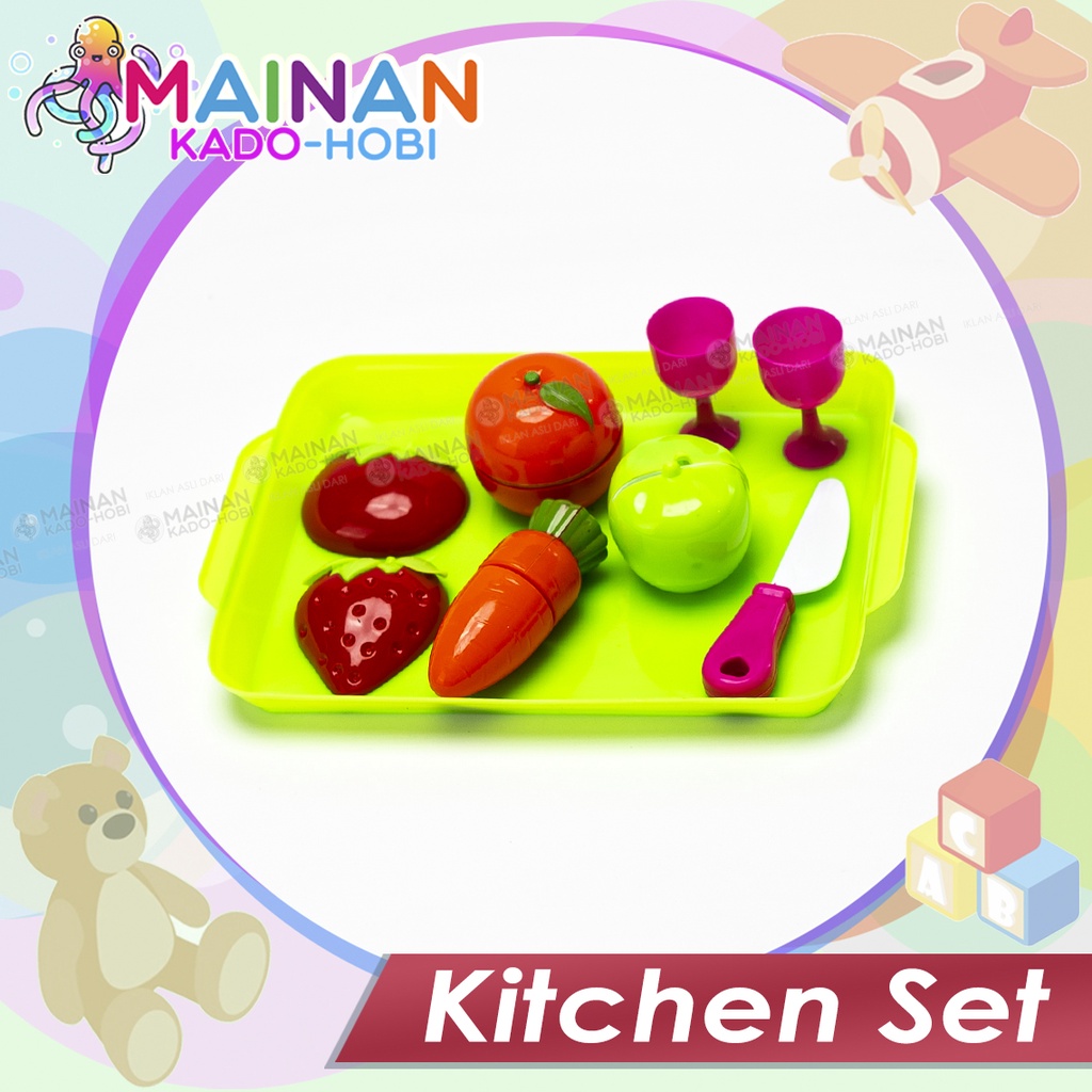 MAINAN ANAK KITCHEN SET EDUKASI MINIATUR MASAKAN SAYURAN BUAH