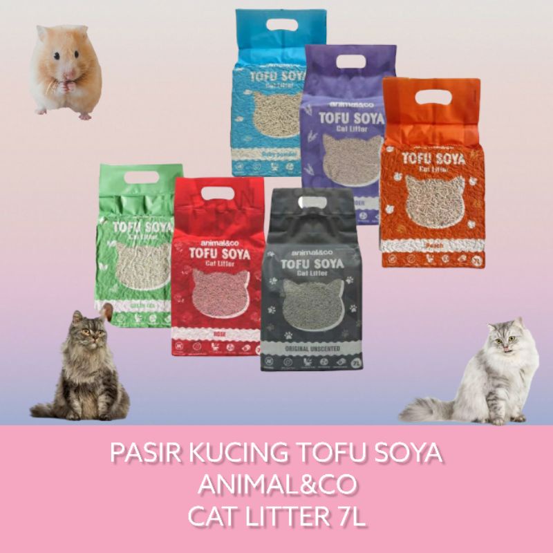 ANINAL &amp; CO SOYA CLUMP 7 LITER CAT LITTER PASIR KUCING TOFU ANTI DEBU GUMPAL KITCAT ANIMAL&amp;CO 7 L