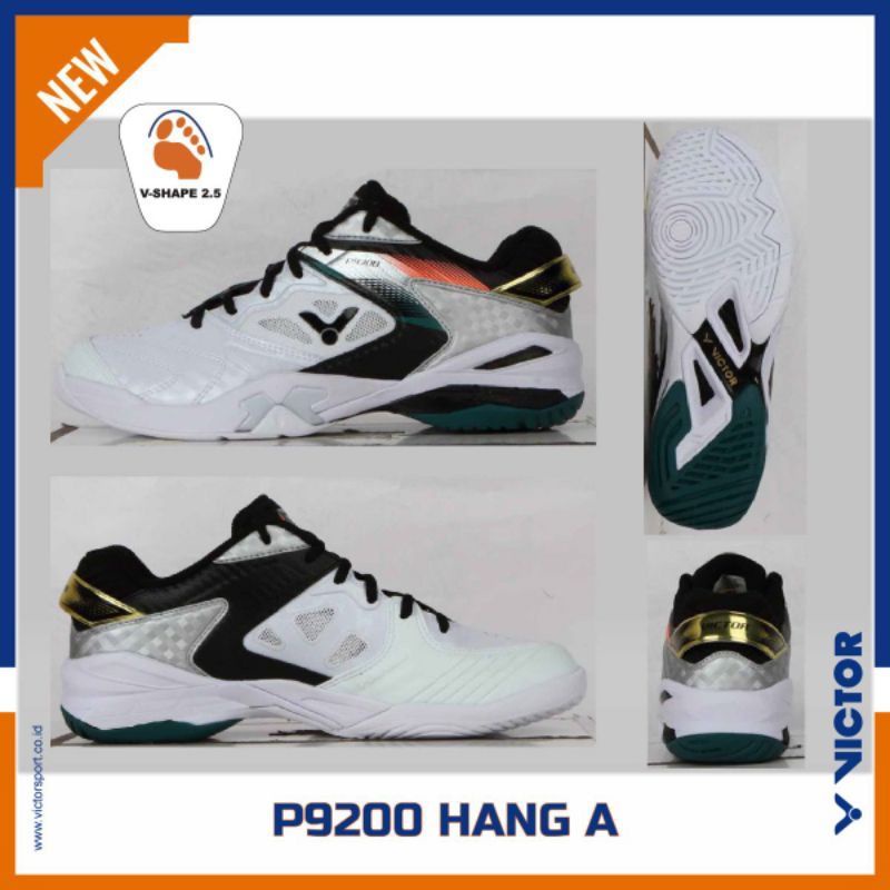 Sepatu Bulutangkis Victor P9200 HANG A PUTIH WHITE SEPATU BADMINTON P9200 HANG A HITAM BLACK SEPATU 