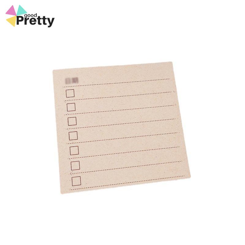 Sticky Note Memo Brown White Retro Sederhana Korea Sticky Note Alat tulis - PD