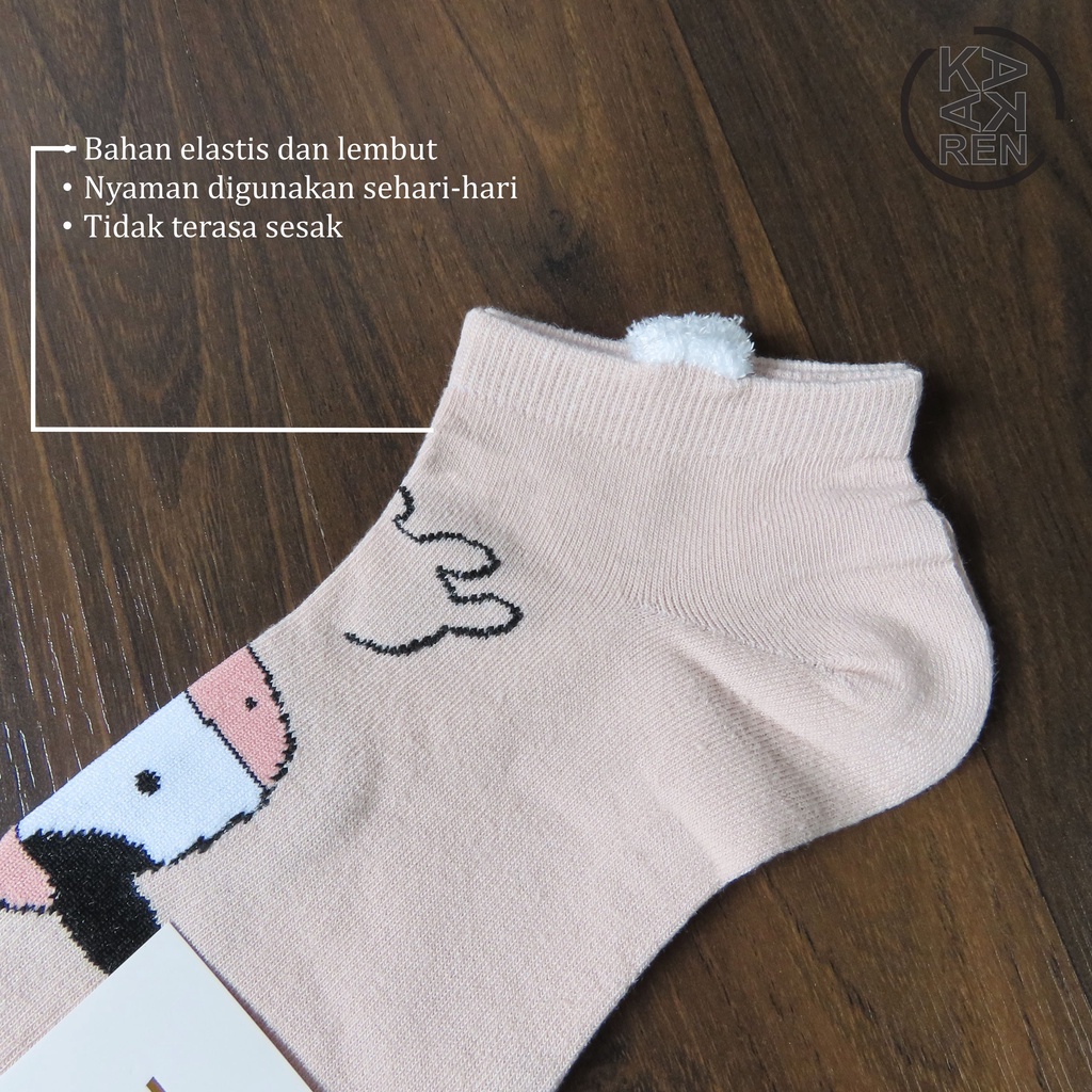 Kakaren Kaos Kaki Mata Kaki / Ankle Motif Animal Warna Warni