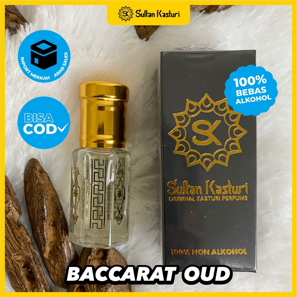 Baccarat Oud - Parfum Sholat Minyak Wangi Bakarat Oud Non Alkohol Original Sultan Kasturi 6ml