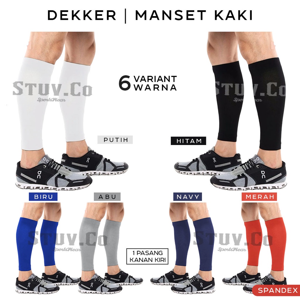 (SEPASANG) MANSET DEKER DEKKER KAKI MANSET OLAHRAGA BASKET FUTSAL  PELINDUNG BETIS UNISEX