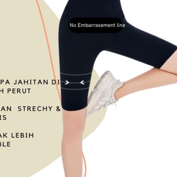 Grosir CLOUWNY -Legging Sepeda Wanita Biker Short Legging Highwaist Legging Hamil Legging 3/4 Laggin