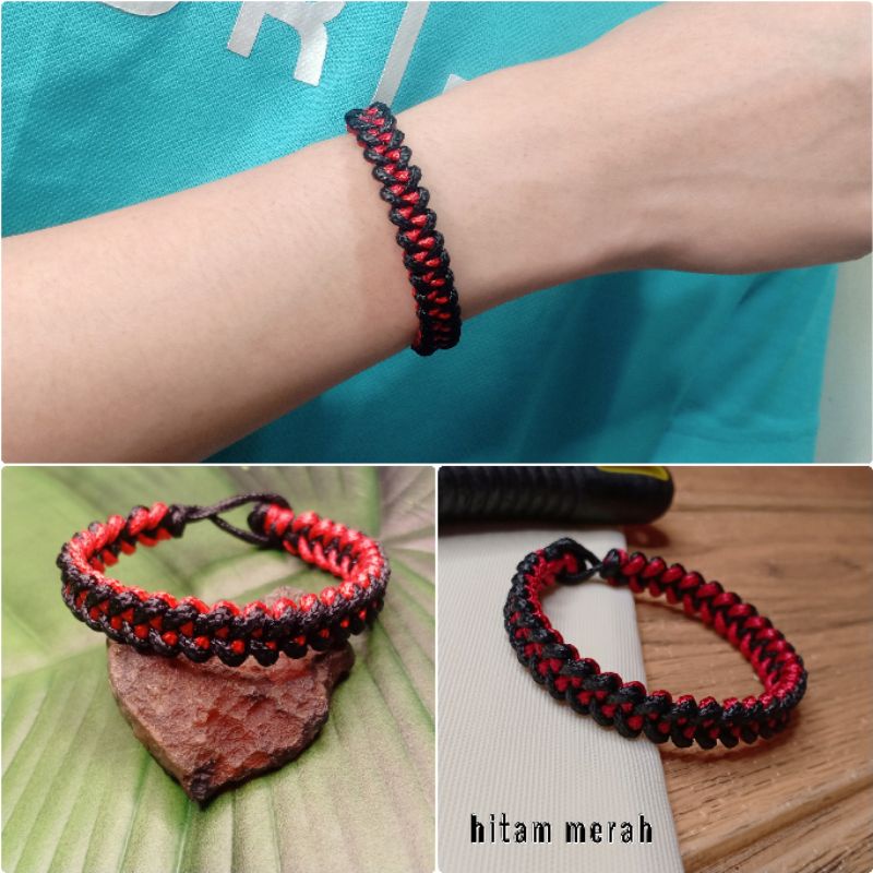 GELANG TANGAN PERFECT TALI KOREA TAHAN AIR SIMPUL TULANG NAGA MAN WOMEN STYLE LV6 KOMBINASI COLOR