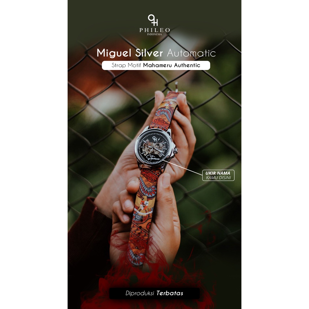 Jam Tangan Phileo Indonesia series Miguel Silver Automatic