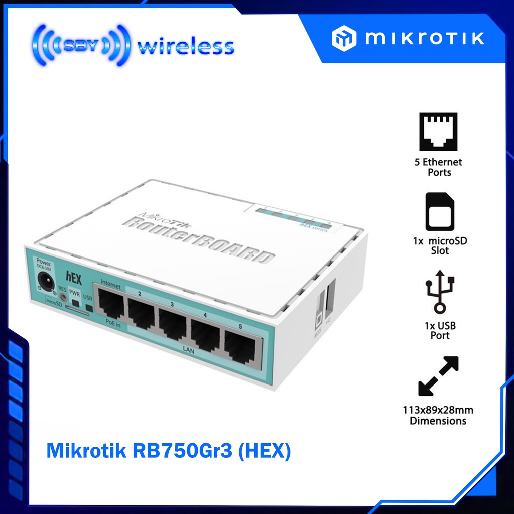 Mikrotik RB750Gr3 MikroTik RouterBOARD RB 750Gr3 HEX