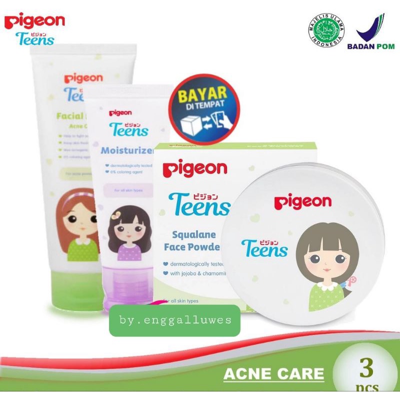 COD PAKET PIGEON TEENS  UNTUK REMAJA KULIT BERJERAWAT/ BERMINYAK