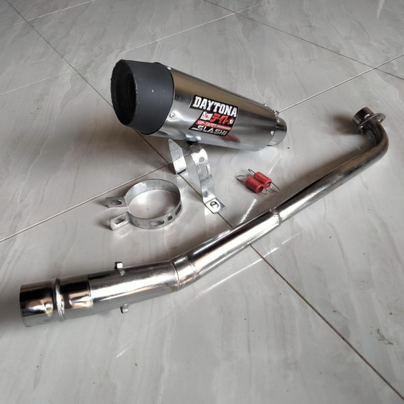 Knalpot Full System DAYTONA Racing Motor Bebek All series ( Honda Yamaha Suzuki)