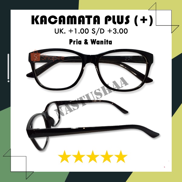 Kacamata Baca Plus (+) +1.00 s/d +3.00 Untuk Pria Wanita Kacamata Rabun Dekat Unisex NOCASE