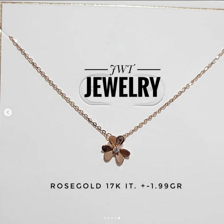 KALUNG KOYE EMAS FASHION FRIVALE VC BUNGA SOLITAIRE CANTIK RINGAN