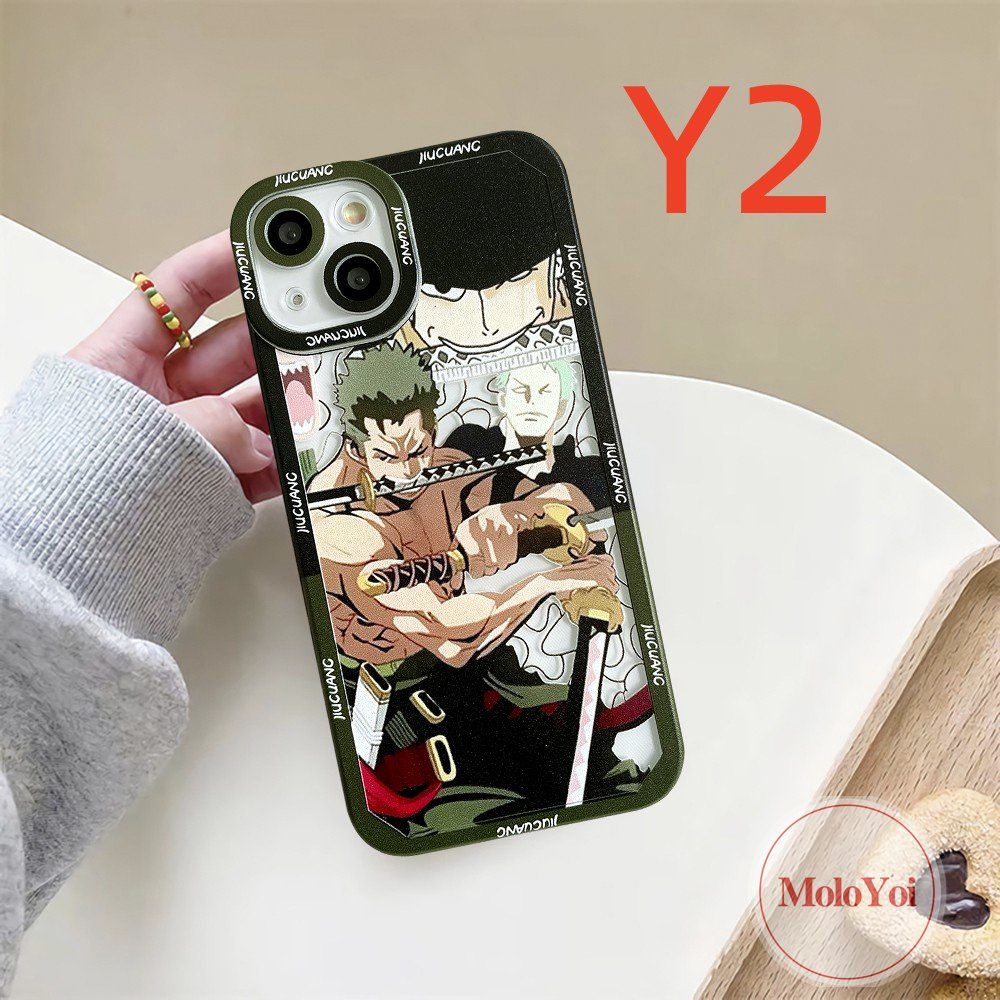 Casing TPU Lembut Anime Kartun One Piece Zoro Luffy Kompatibel Untuk iPhone 11 Pro Max XR 14 13 12 Pro Max 7Plus 8Plus X XS Max 6 6s 8 7 Plus SE 2020 Shockproof Angel Eyes