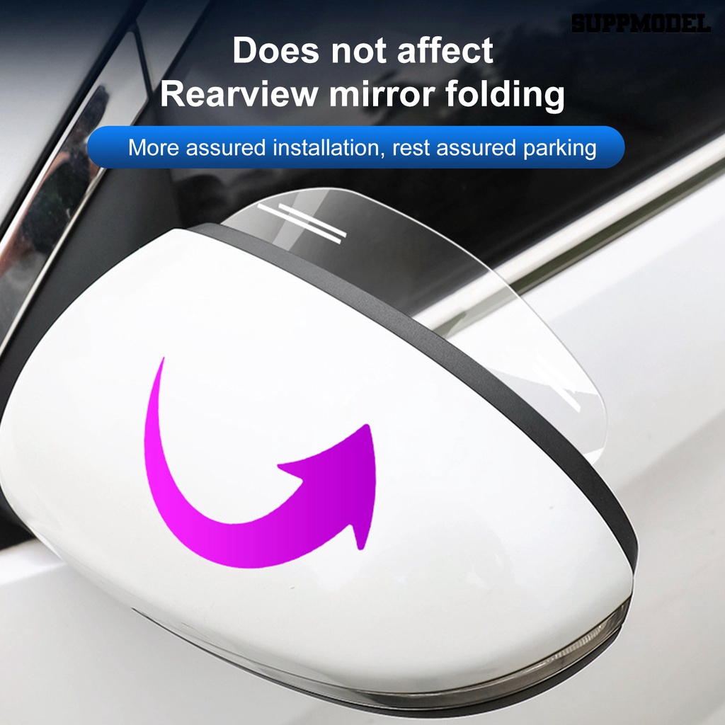 [Dekorasi] 1pasang Mirror Visor Guard Universal Meningkatkan Kejernihan Anti-slip Anti Gores Pelindung Spion Mobil Untuk Ojek
