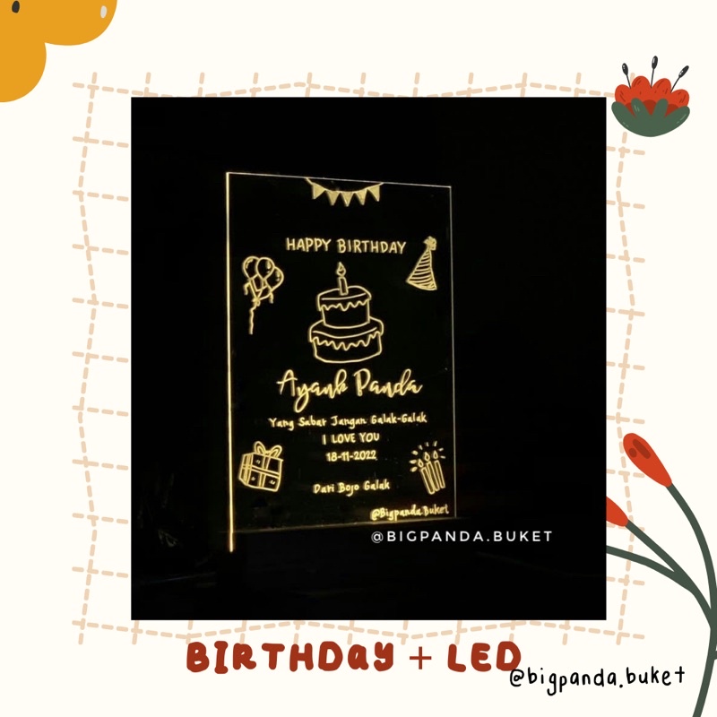 

ACRYLIC LED CUSTOME KADO WISUDA KADO ULTAH KADO ANNIVERSARY KADO WEDDING ULANG TAHUN AKRILIK