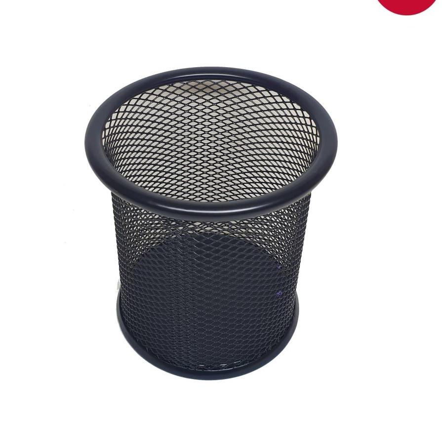 

ご Memo/Desk/Stationery/ATK/Pen Organizer/Holder/Stand Besi Bulat 9x9,5cm HITAM ㅨ