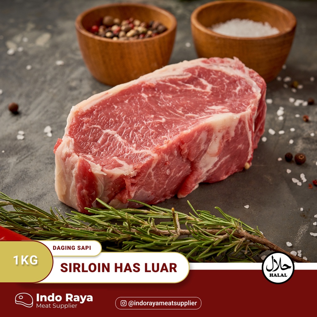 

[PREMIUM] DAGING SAPI SEGAR khas Luar Sirloin 500Gr | Daging sapi sirloin 500 gram