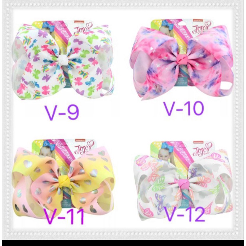 JOJOSIWA RIBBON/JOJOBOW 12 MOTIF 8 INCH/JOJO PITA ORI - V1