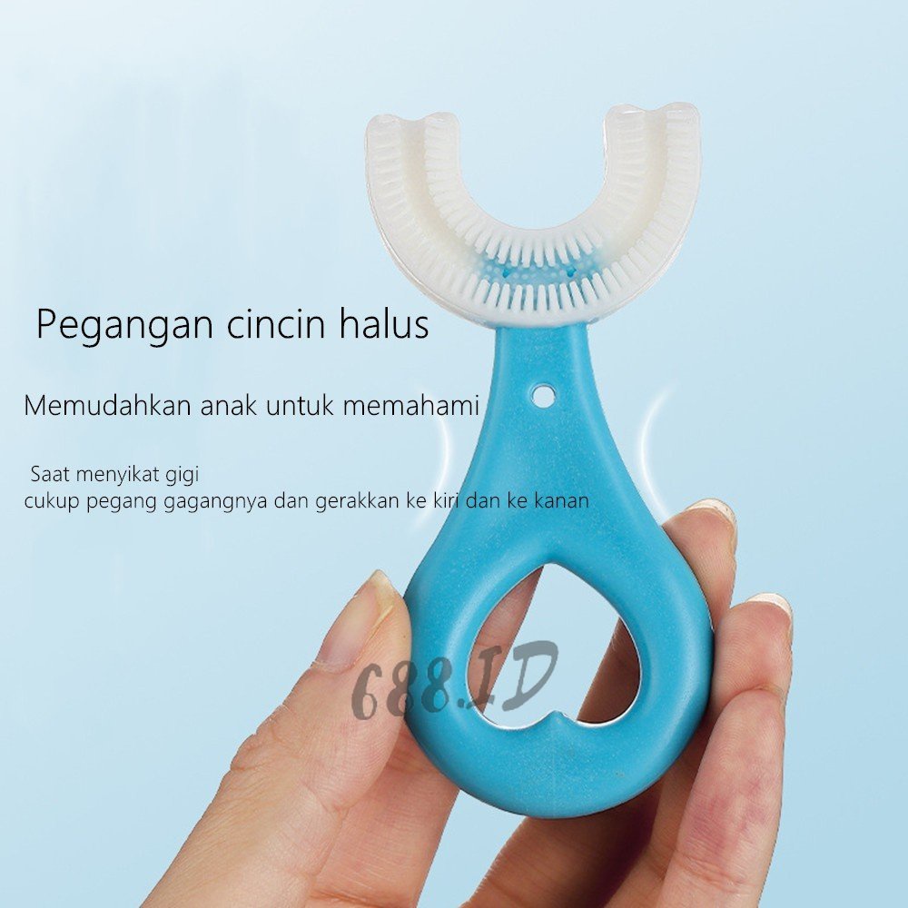 Sikat Gigi Anak Bayi 2-6 tahun Bentuk U Bahan Silikon Training Toothbrush Tooth Brush Baby Silicon type U PR 23