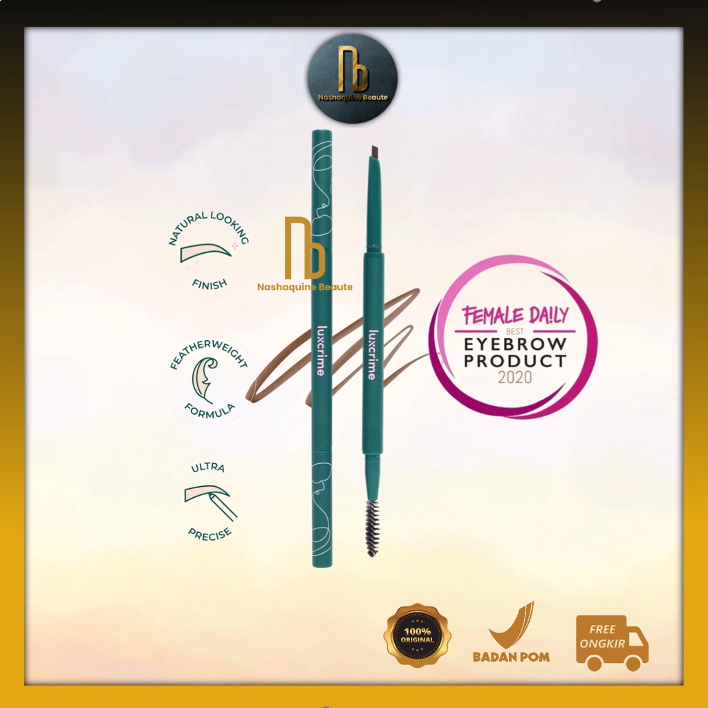 Luxcrime Slim Triangle Precision Brow Pencil - Pensil Alis Putar