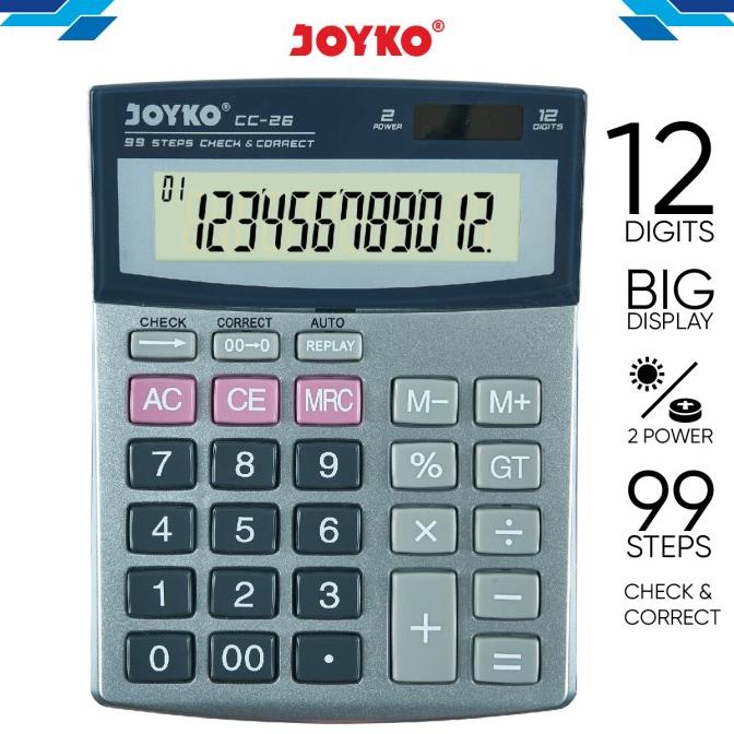 

Calculator / Kalkulator Joyko CC-26 / 12 Digits / Check Correct