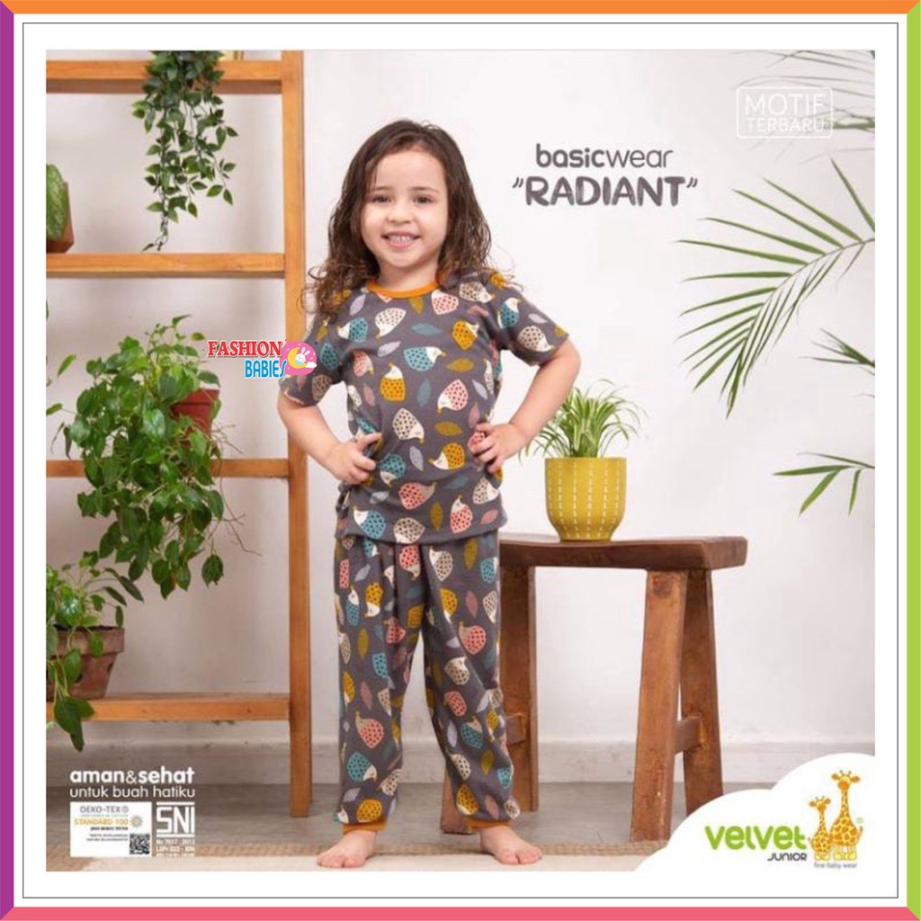 VELVET JUNIOR LONG BASIC WEAR | SETELAN PANJANG SML ❤ Fashionbabies ❤