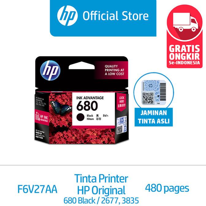 Tinta Printer HP Original 680 Black/DeskJet 2135 2677 5276