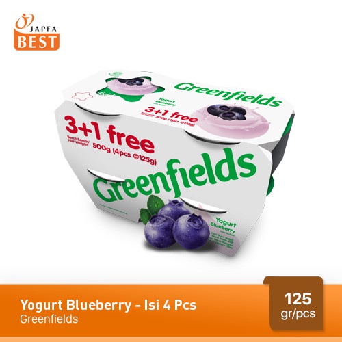 

(BISA COD) Greenfields Yogurt Blueberry 125 gr - Isi 4 Pcs