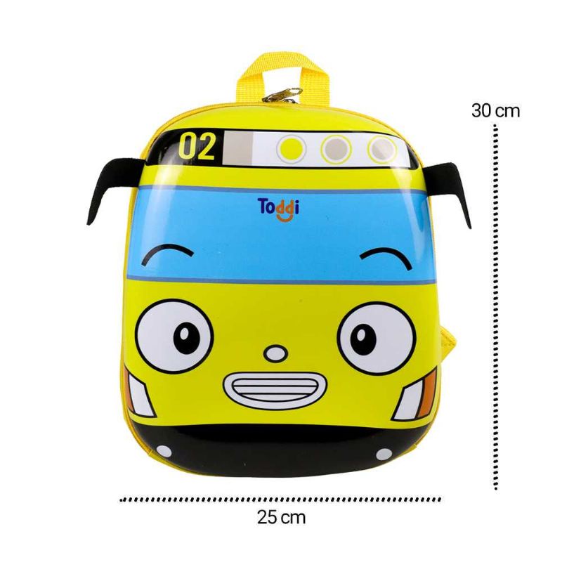 Toddi Tas Ransel Sekolah Anak Backpack Model Bus Tayo - E-300 Kuning