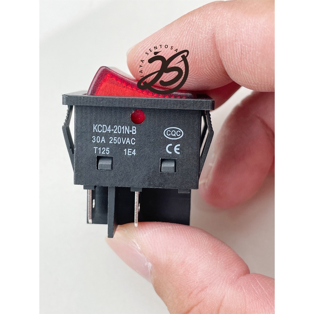 POWER SWITCH 30A 4 PIN DAN LAMPU SWITCH ROCKER 4 KAKI SAKLAR KOTAK 30 AMPERE ON-OFF