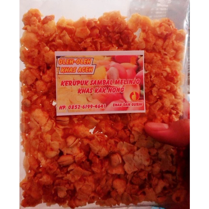 

Kerupuk Melinjo Sambal Pedas Gurih