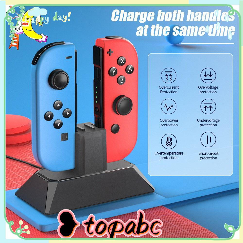 Top Charging Stand Aksesoris Untuk Nintendo Switch LED Indicator Game Handle