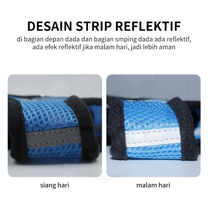 【Cat7】Rompi Kucing Bernapas Rompi Kucing Harness Tali Tuntun Reflektif Harness Kucing Lembut Mesh Rompi Hewan Peliharaan