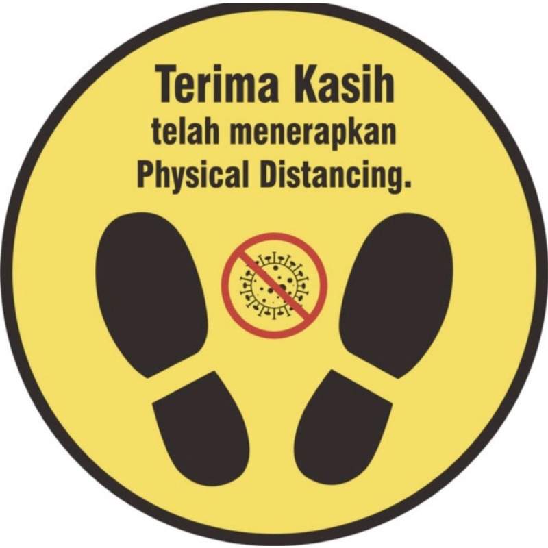 

Stiker Physical Distancing Ukuran Besar Diameter 20 cm