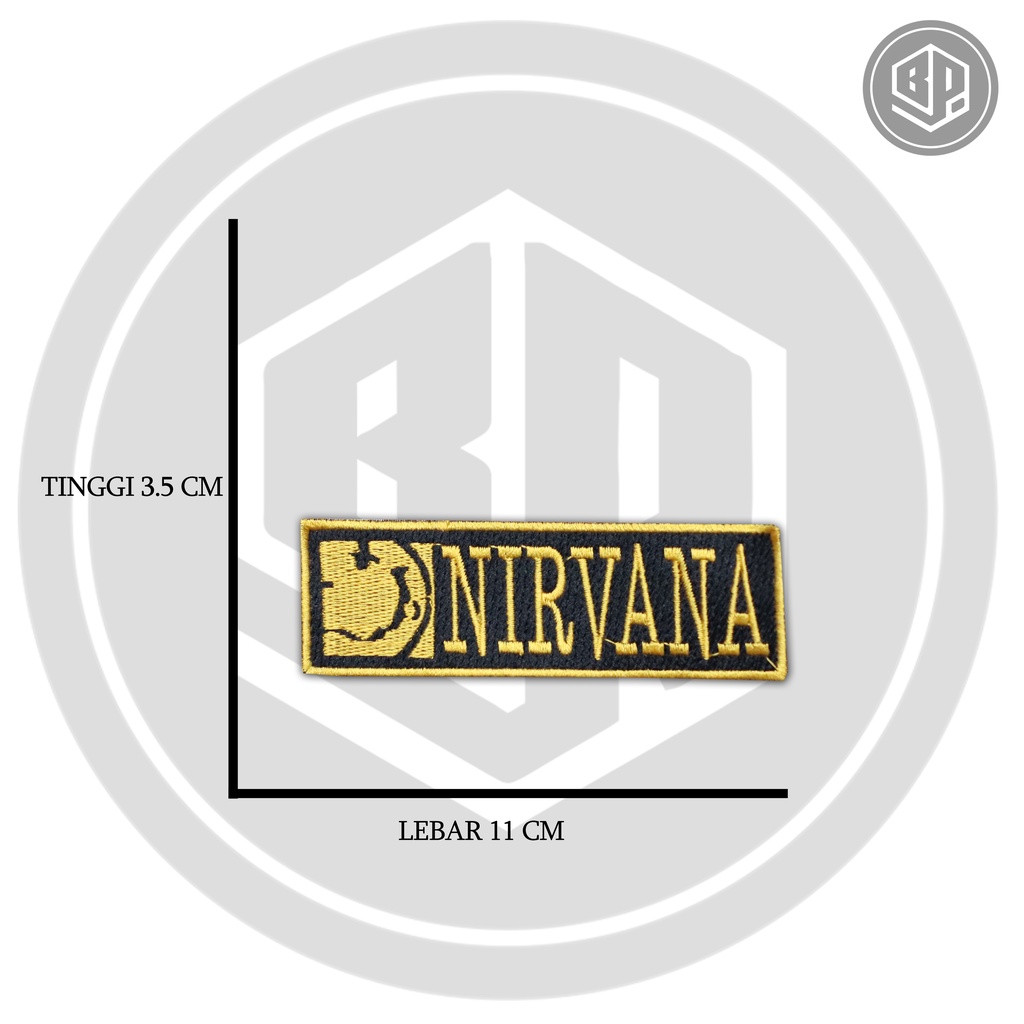 PATCH SABLON DAN PATCH KECIL SATU SET EMBLEM MUSIK NIRVANA AKSESORIS JAKET