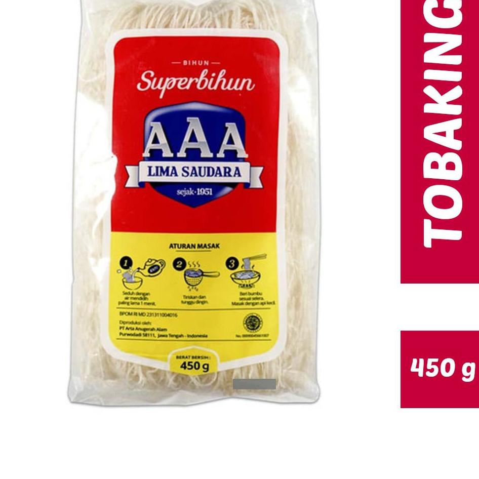 

Terbaru Bihun AAA Lima Bersaudara Super bihun 450 gr