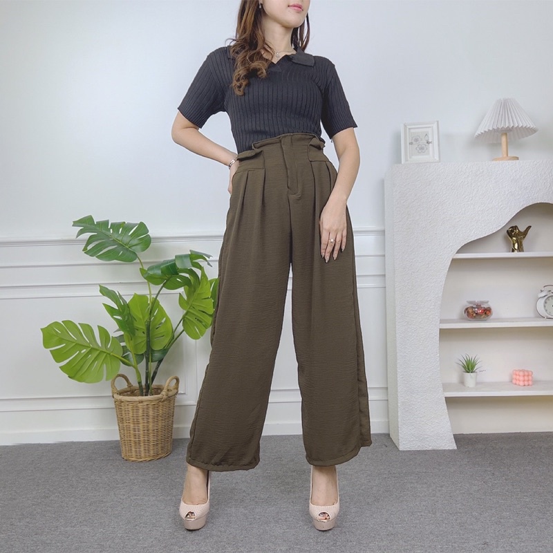 AFI - EC - ⭐️ PREMIUM AIRFLOW CRINCLE ⭐️ Malva Highwaist Pant CRINCLE