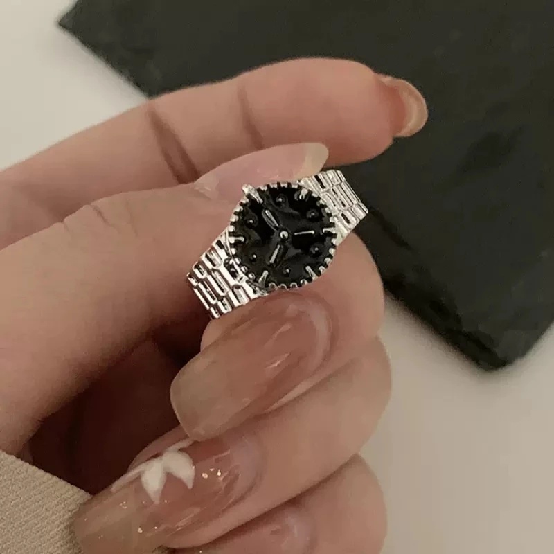 Ladies Cincin Pesta Elegan Fashion Perhiasan Wanita Indah Jam Tangan Berbentuk Jari Cincin Indah Hadiah